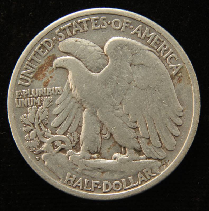 1920-D WALKING LIBERTY SILVER HALF DOLLAR
