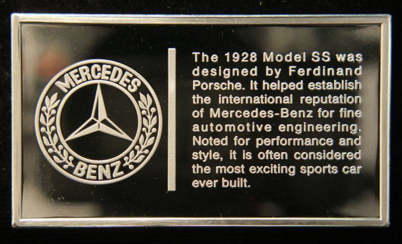 VINTAGE 1928 MERCEDES-BENZ 1000 GRAINS (2.08 TROY OZ) STERLING SILVER BAR