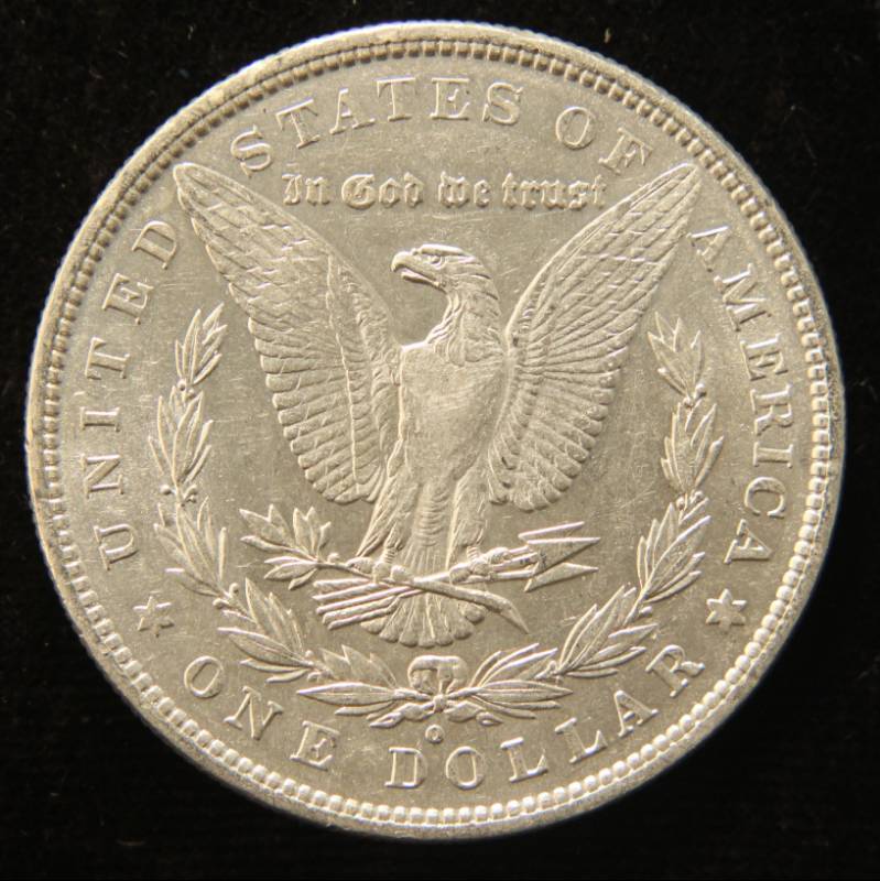 1880-O MORGAN SILVER DOLLAR IN HIGHER GRADE