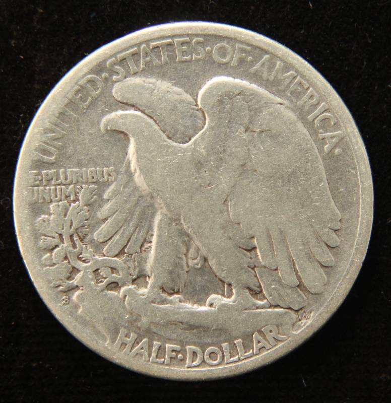 1923-S WALKING LIBERTY SILVER HALF DOLLAR