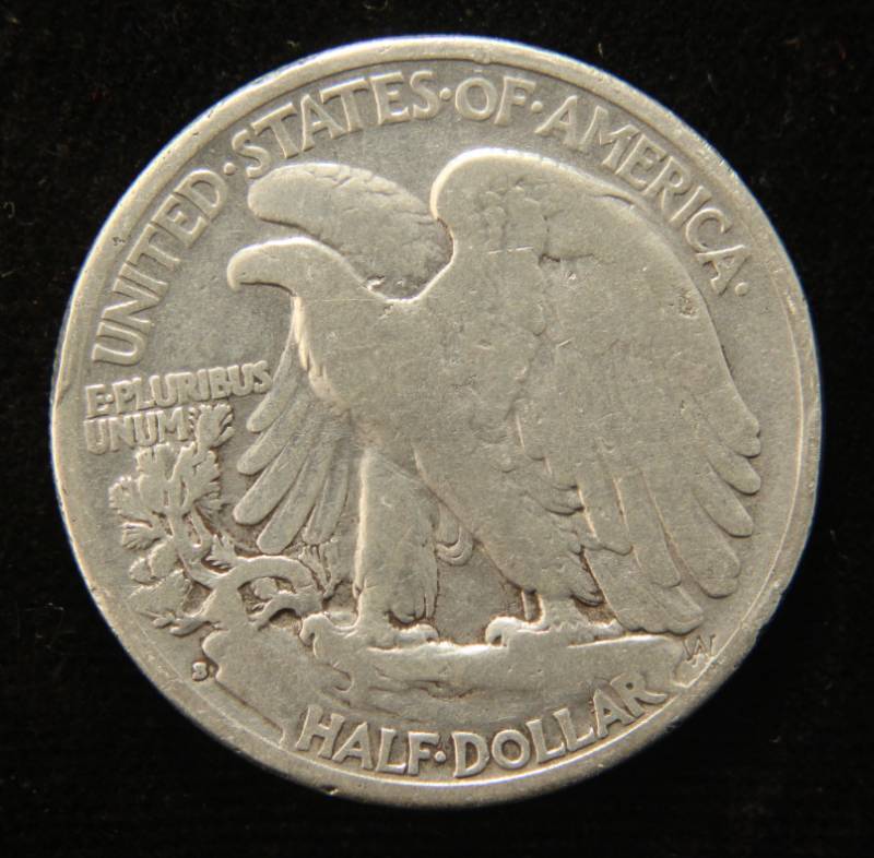 1927-S WALKING LIBERTY SILVER HALF DOLLAR
