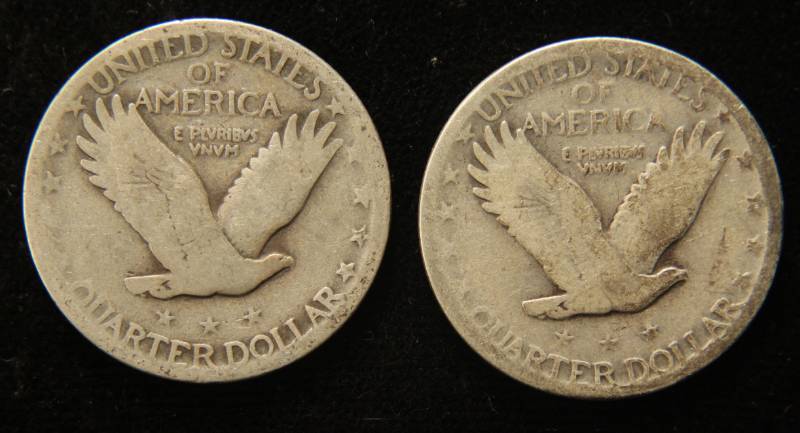 2 STANDING LIBERTY QUARTERS 1926 & 1929