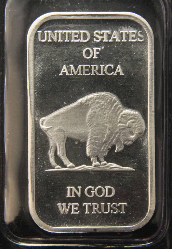 1 TROY OZ. .999 FINE SILVER BAR INDIAN BUFFALO SEALED