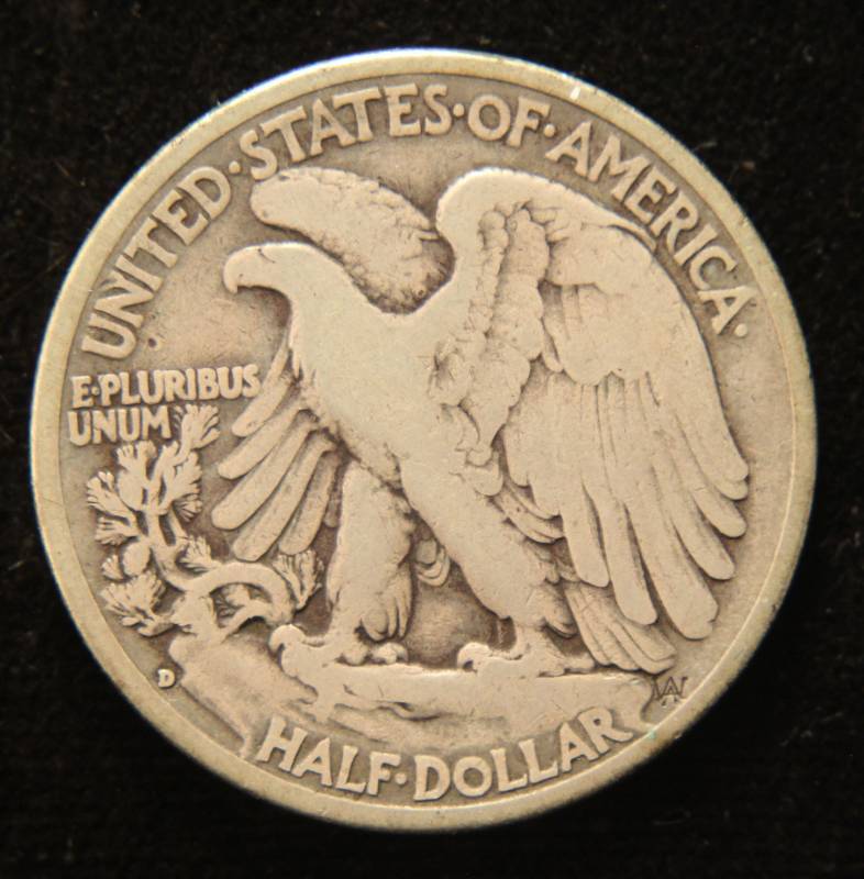 1935-D WALKING LIBERTY SILVER HALF DOLLAR