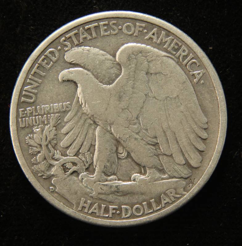 1936-D WALKING LIBERTY SILVER HALF DOLLAR
