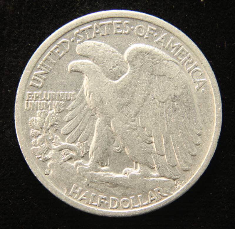 1936-S WALKING LIBERTY SILVER HALF DOLLAR