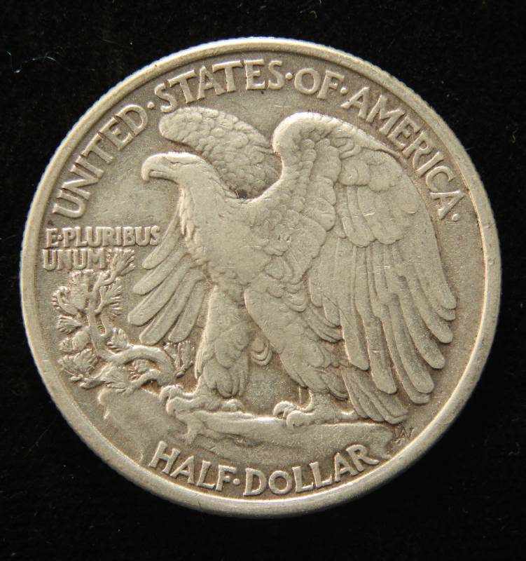 1937-D WALKING LIBERTY SILVER HALF DOLLAR