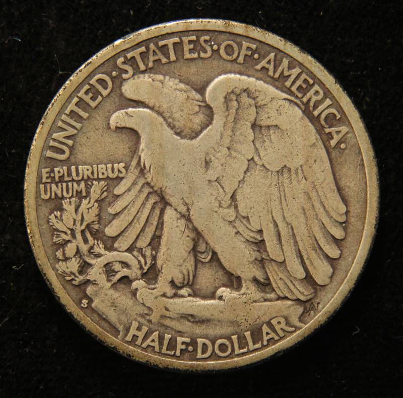 1937-S WALKING LIBERTY SILVER HALF DOLLAR