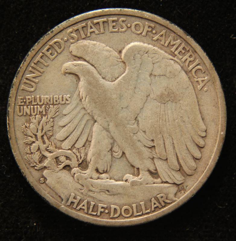 1940-S WALKING LIBERTY SILVER HALF DOLLAR