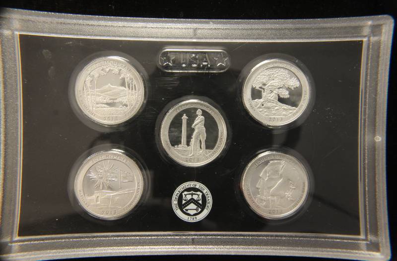 2013 PROOF SILVER QUARTER SET (5 COINS)