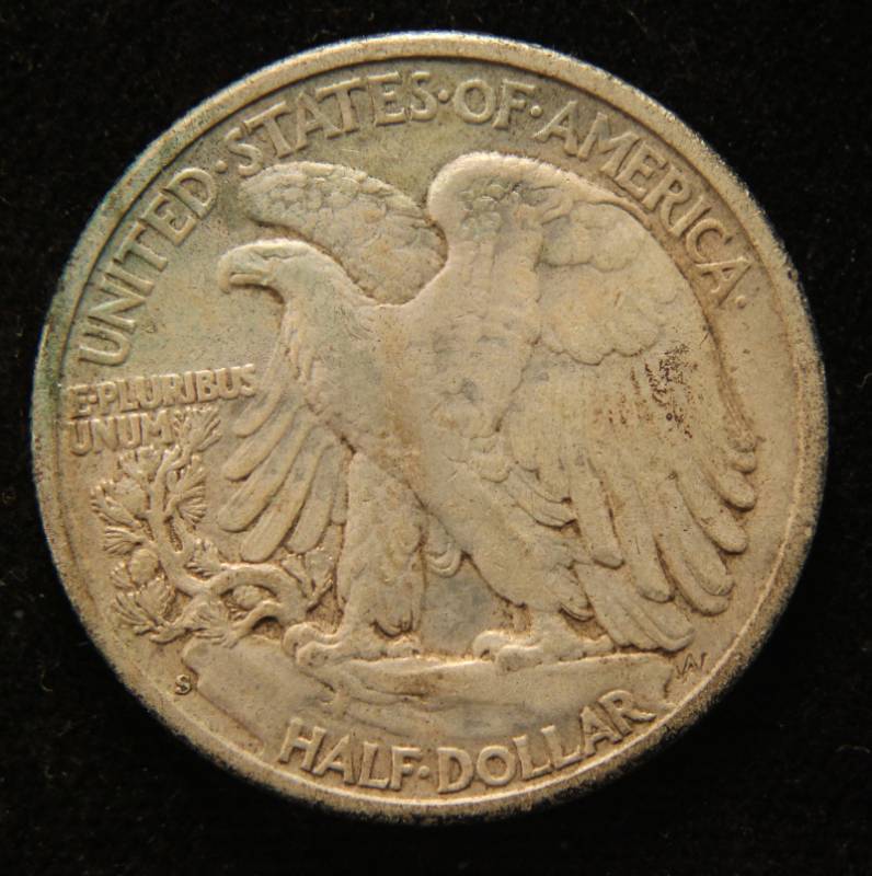 1942-S WALKING LIBERTY SILVER HALF DOLLAR