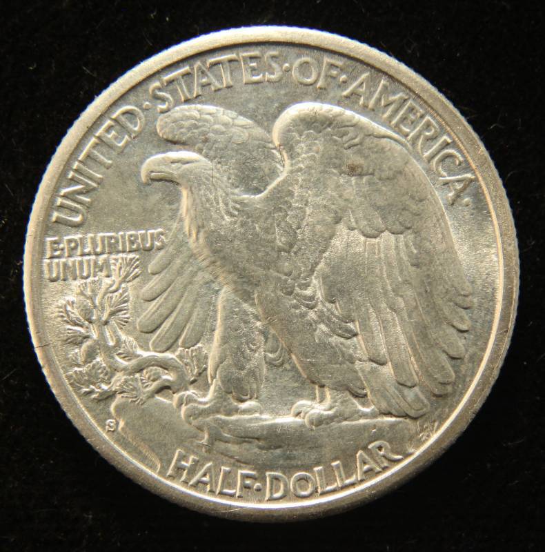 1943-S WALKING LIBERTY SILVER HALF DOLLAR