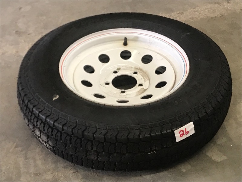 (1) Trailer Tire On 5-Lug Wheel