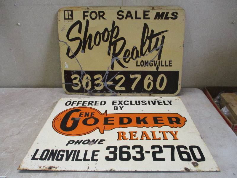 lot 47 image: Vintage Realty Signs