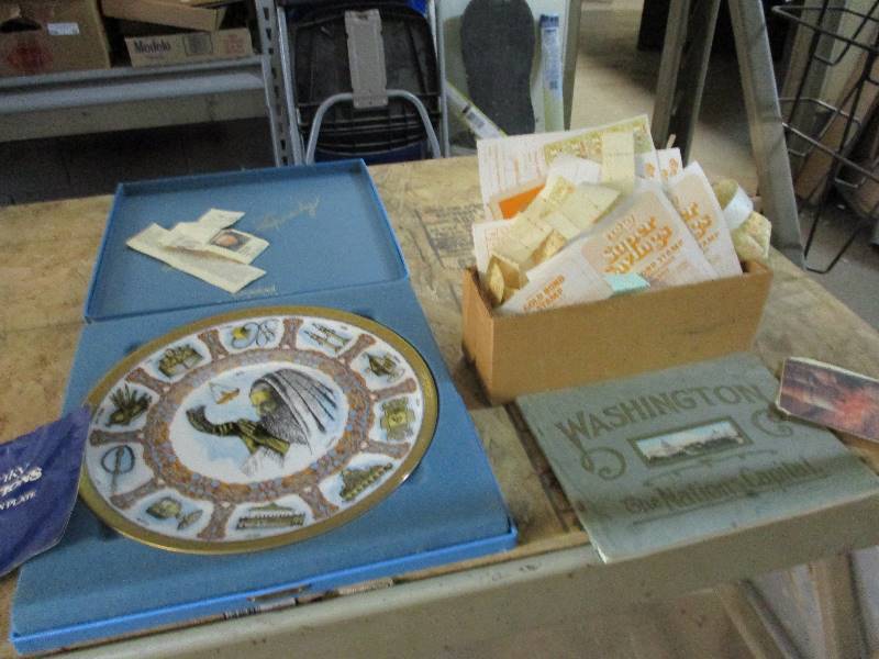 lot 63 image: Collector Plate and stamps