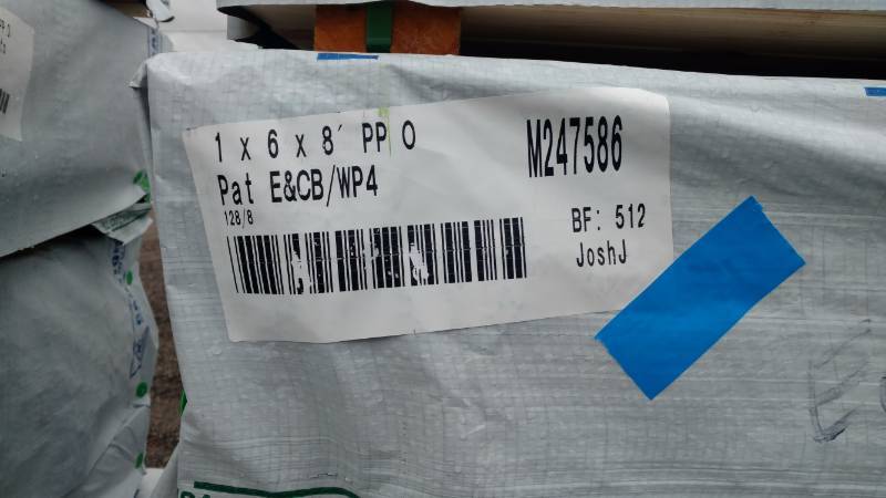 1x6x8 Ponderosa Knotty Pine Dual Pattern Tongue and Groove Outs
