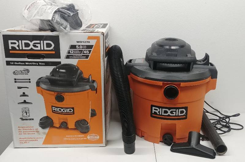 lot 2 image: Ridgid 12gal 5hp WetDry Vac