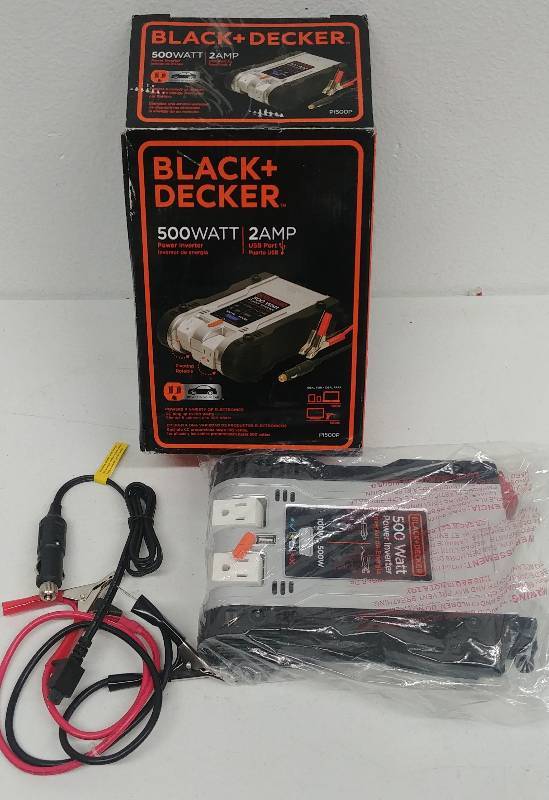 lot 9 image: Black Decker 500watt Power Inverter