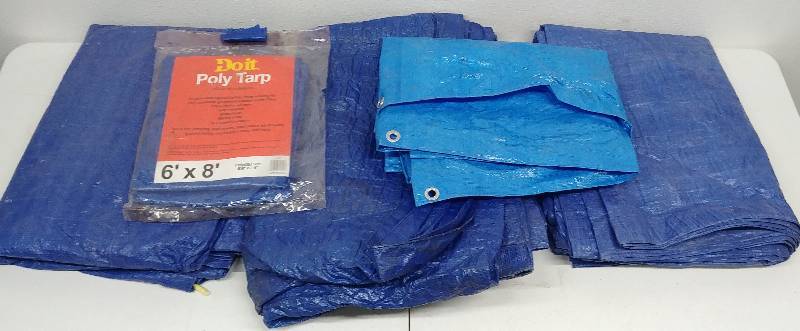 lot 11 image: Five(5) Blue Tarps