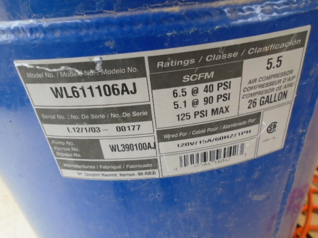lot 4 image: Air Compressor