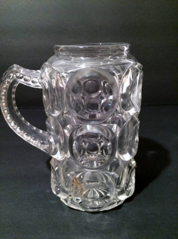 lot 6 image: Very Unusual Antique Cut Glass Mug - Excellent Condition