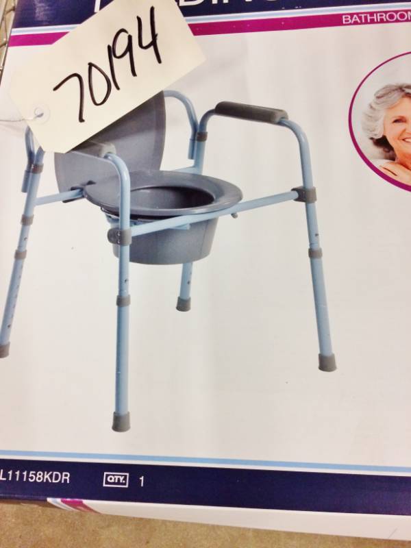 Folding Steel Commode - Appears New In Box