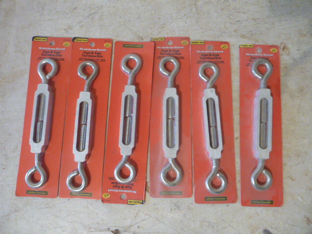 lot 77 image: 6 Project Pro Stainless Steel Eye and Eye Turnbuckles