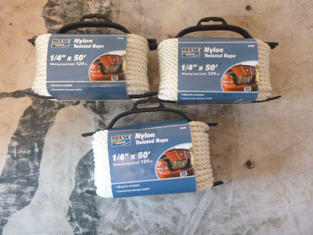 lot 94 image: 3 Spools of Reese Nylon Twisted Ropes