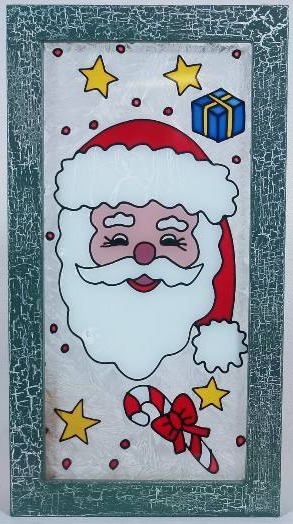 lot 72 image: Santa Stained Glass Sun Catcher.