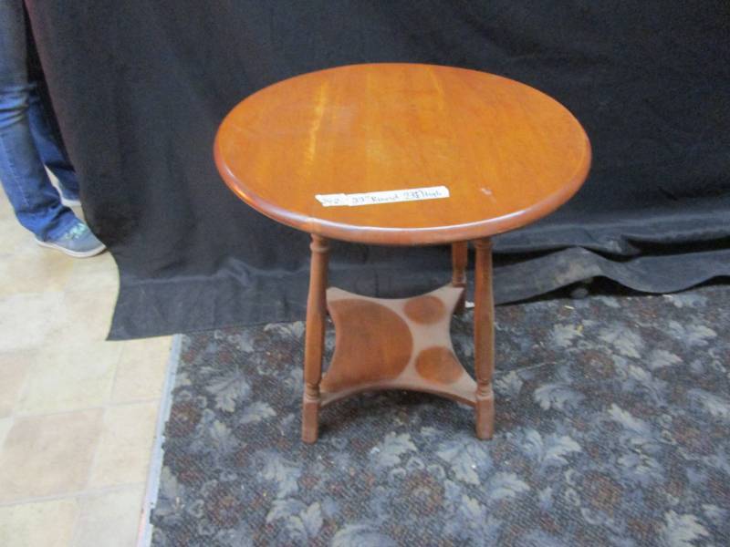 lot 12 image: Round Side Table Very Sturdy