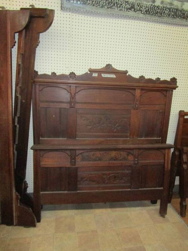 lot 17 image: Antique Bed, Frame Headboard, FootBoard, Rails