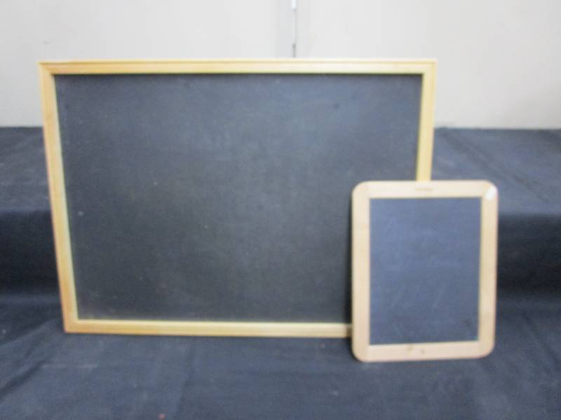 lot 30 image: 1 Chalkboard, 1 Double Sided School Chalkboard