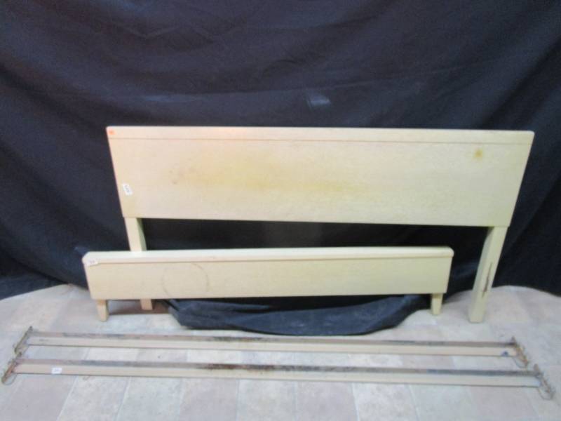 lot 32 image: Blonde Full Size Bed Frame