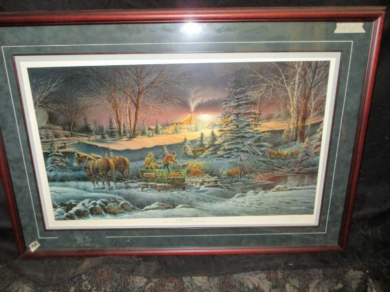 lot 138 image: Terry Redlin Helping Hand #34159500 and signed
