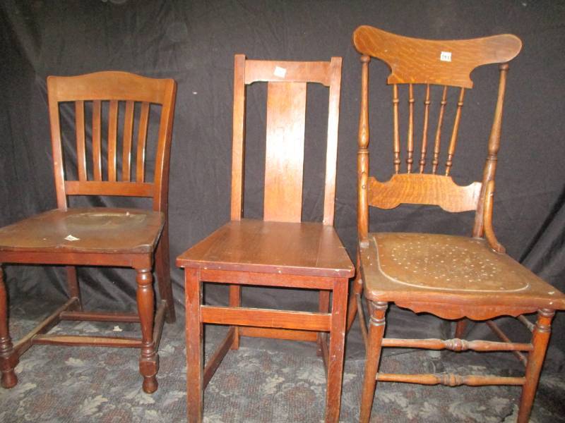 lot 146 image: Three Antique Chairs