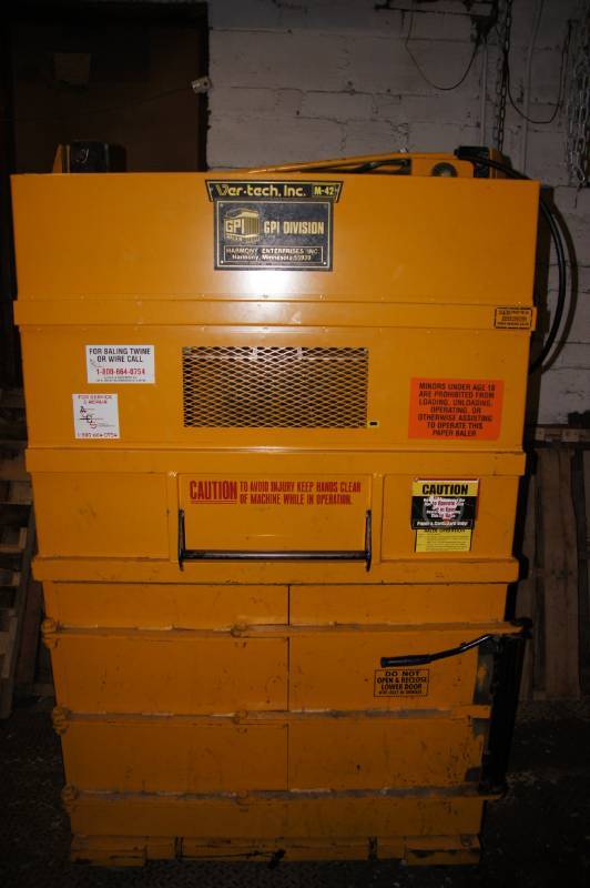 Harmony Enterprises  Model M42 BC Vertical Cardboard Baler