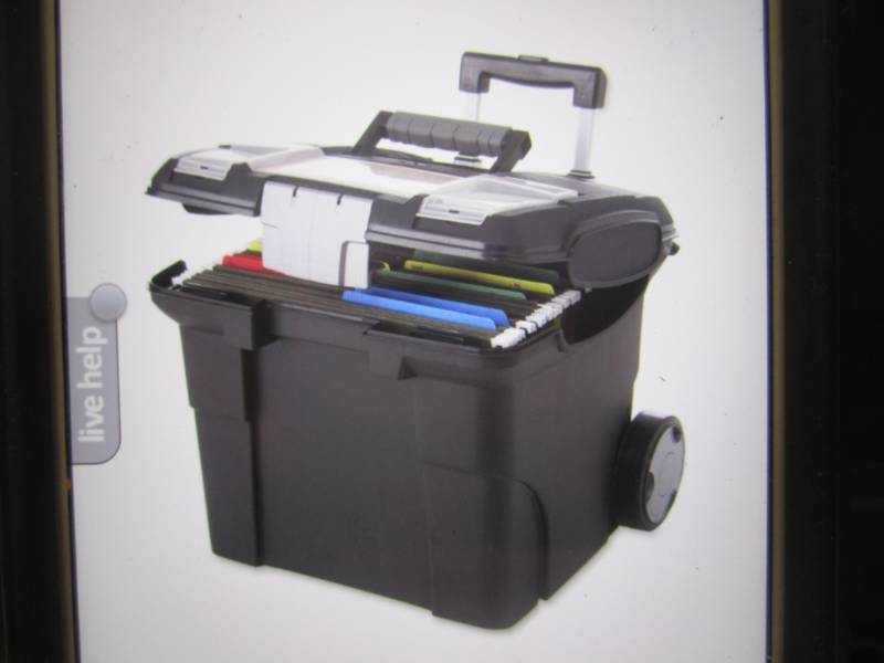 lot 71 image: Storex Premium File Cart Open Box R...