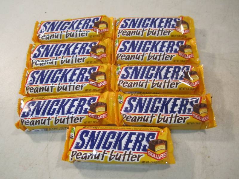 lot 95 image: 9 Snickers Peanut Butter Candy Bars...