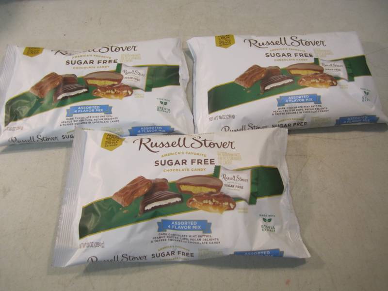 lot 104 image: 3 Bags of Russell Stover Assorted 4...
