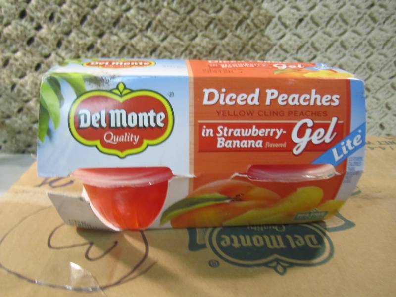 lot 116 image: Case of Del Monte Diced Peaches in ...