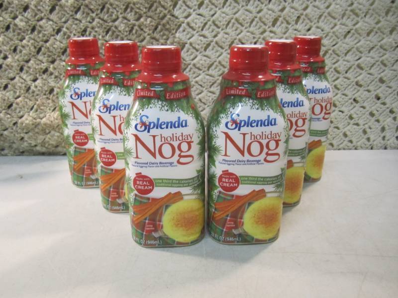 lot 117 image: 6 Bottles of Splenda Holiday Nog Be...
