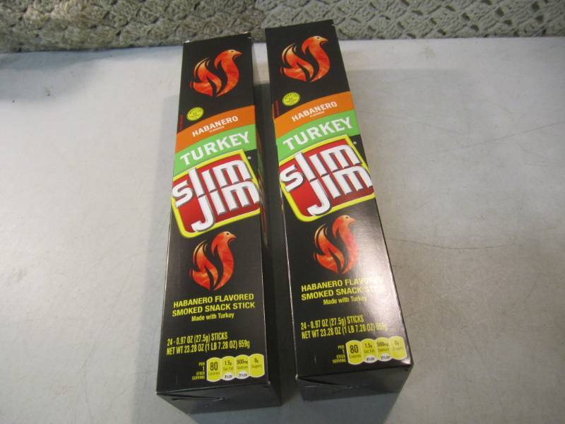 lot 119 image: 2 Box of 24 each Slim Jim Snack Sti...
