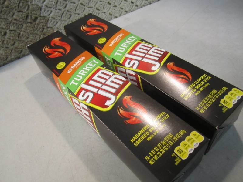 lot 120 image: 2 Box of 24 each Slim Jim Snack Sti...