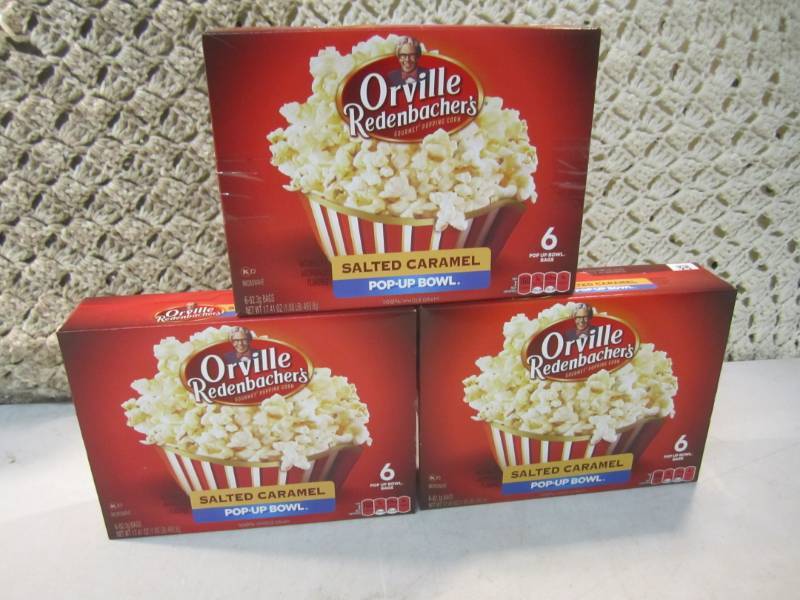 lot 122 image: 3 Boxes of Orville Redenbachers Sal...