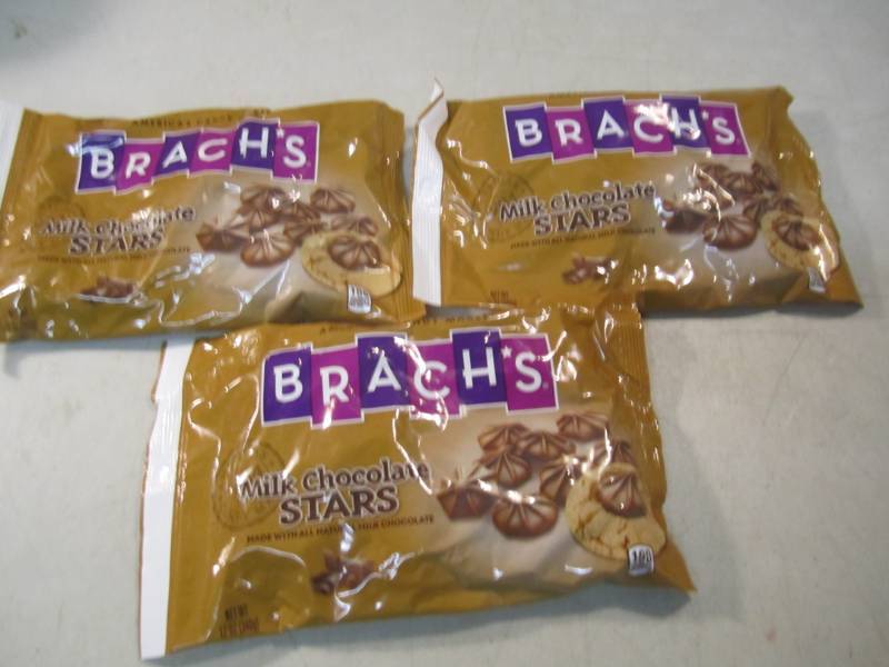 lot 126 image: 3 Bags of Brachs Milk Chocolate Sta...