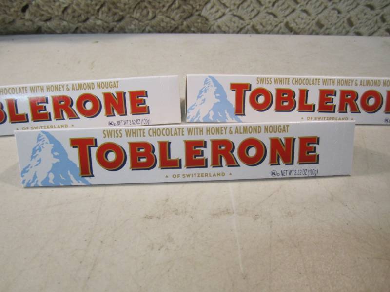lot 136 image: 3 Bars of Toblerone of Switzerland ...