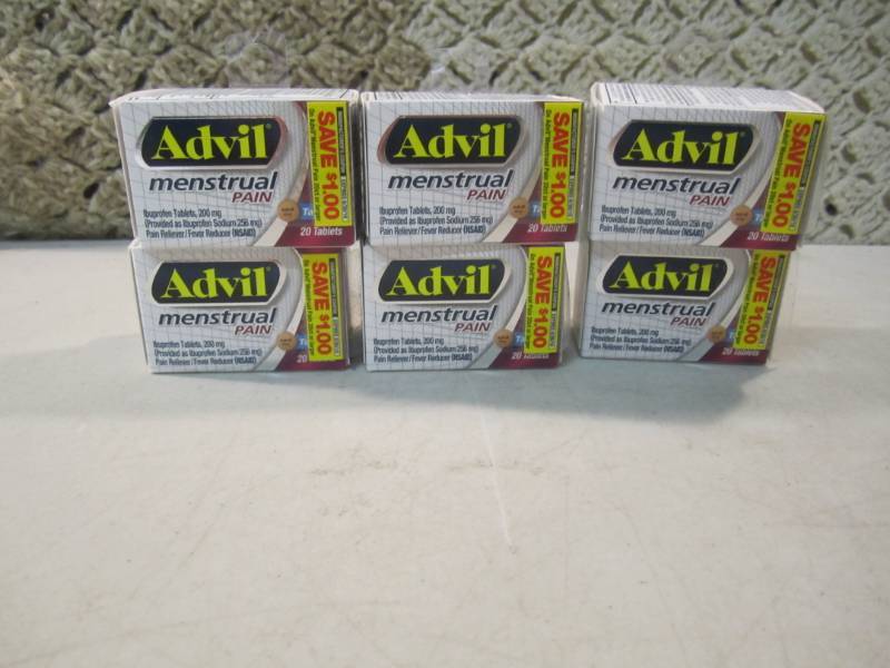 lot 171 image: 6 Boxes of Advil Menstrual Pain Tab...