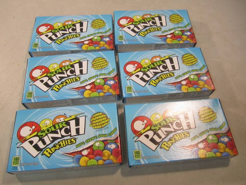 lot 177 image: 6 Boxes of Sour Punch Punchies Soft...