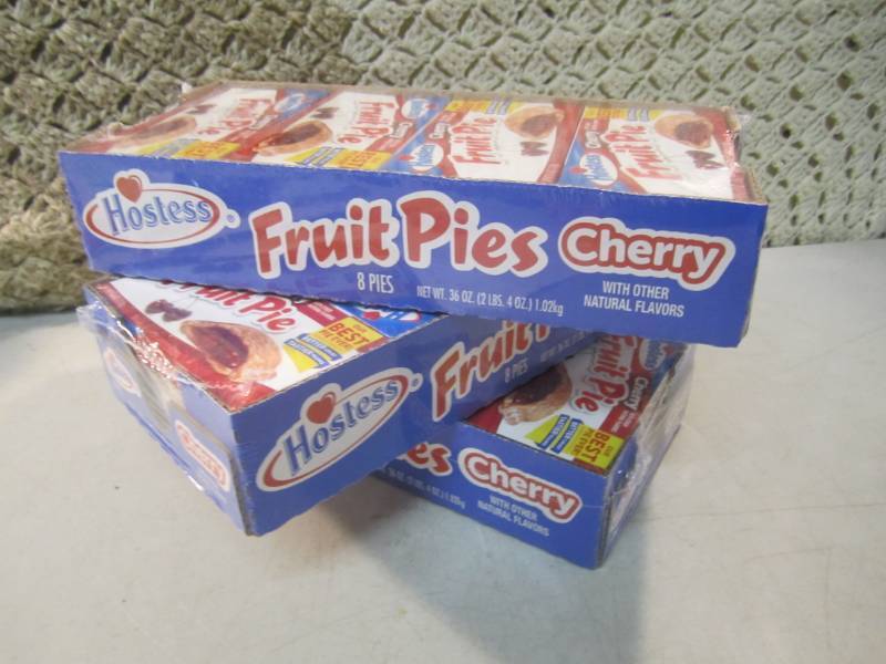 lot 179 image: 3 Packs with 8 Hostess Cherry Fruit...