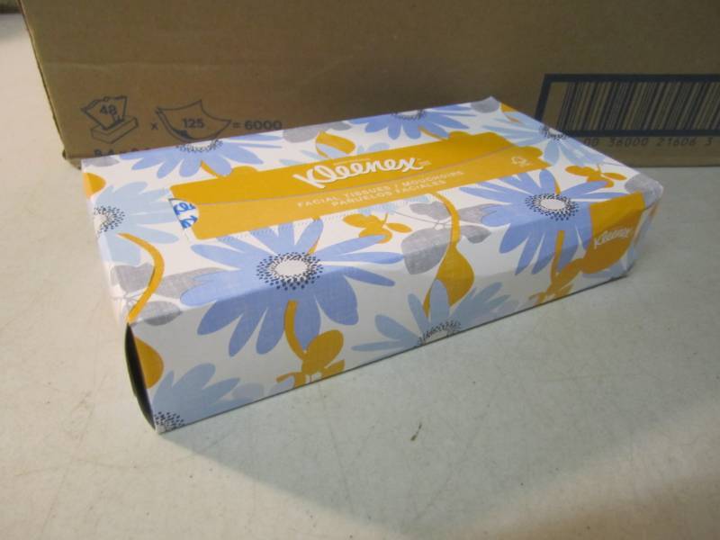 lot 187 image: Case with 47 Boxes of Kleenex Facia...